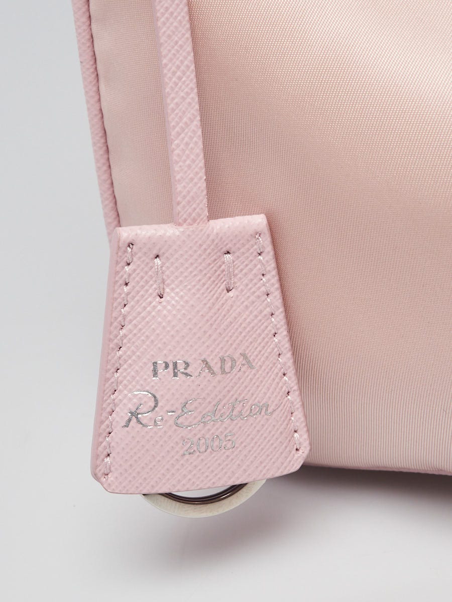 PRADA Monochrome Saffiano Leather Small Tote Bag Dusty Pink