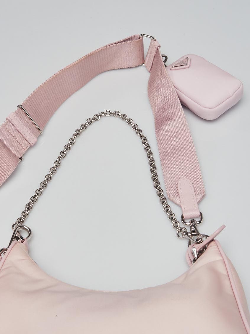 Prada Pink Tessuto Nylon 2005 Re-Edition Shoulder Bag 1BH204