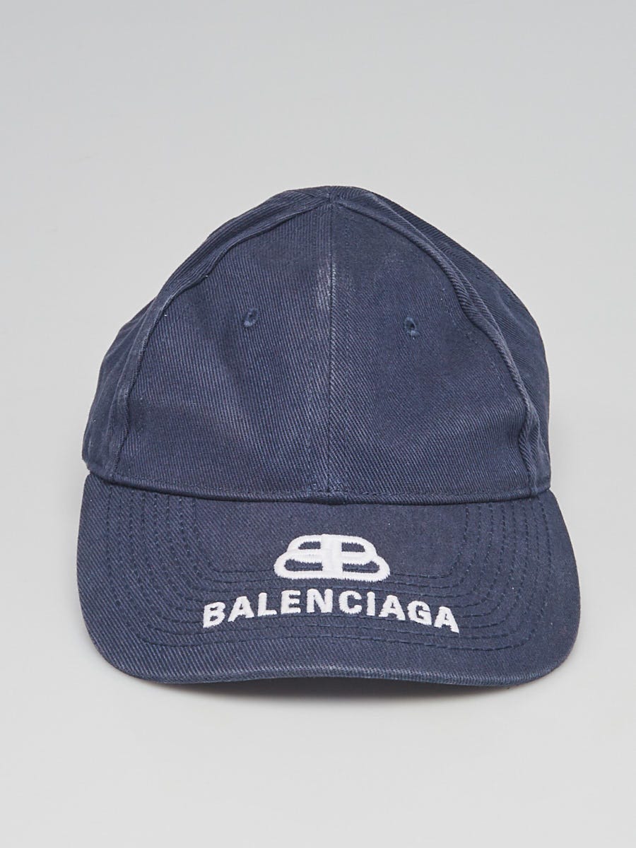 NWT Balenciaga Black Baseball Cap with Blue Logo Embroidery Size L/58cm Balenciaga | Accessories | Balenciaga Red Baseball Cap With  main image 3