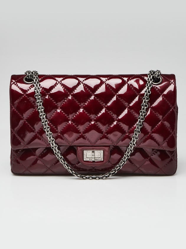 Chanel Burgundy 2.55 Reissue Quilted Patent Leather 226 Flap Bag