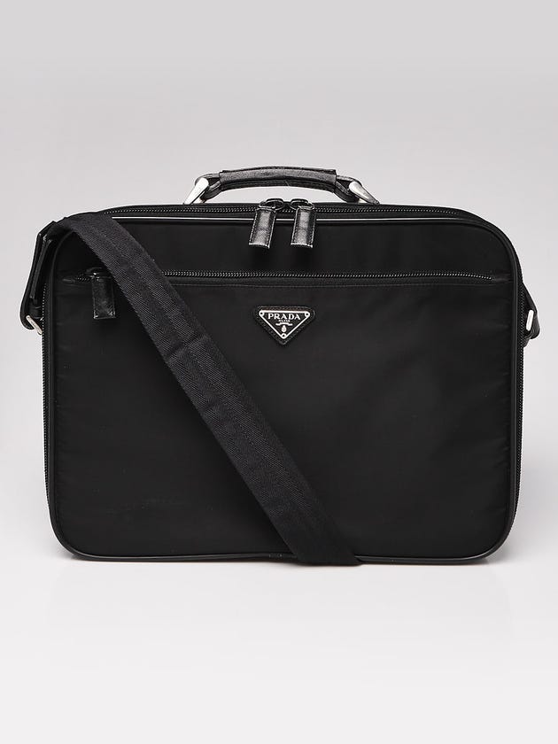 Prada Black Viaggio Nylon Briefcase Bag V147