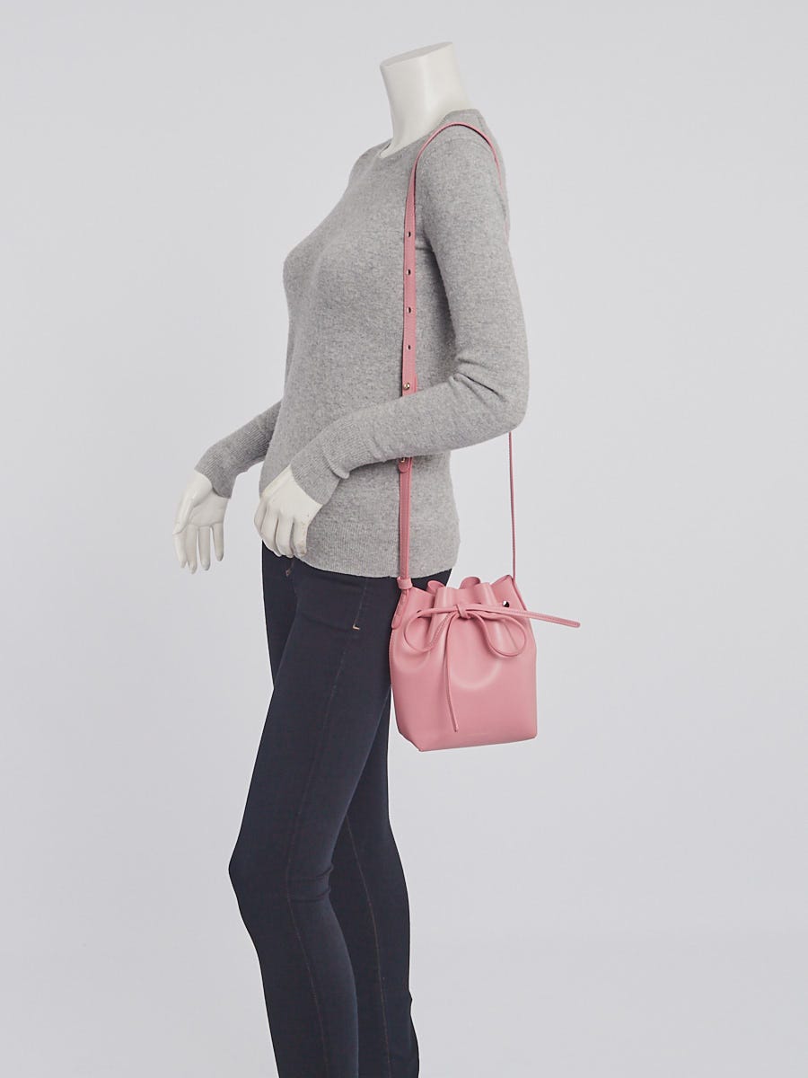 Mansur Gavriel Blush Vegetable Tanned Leather Mini Mini Bucket Bag	
