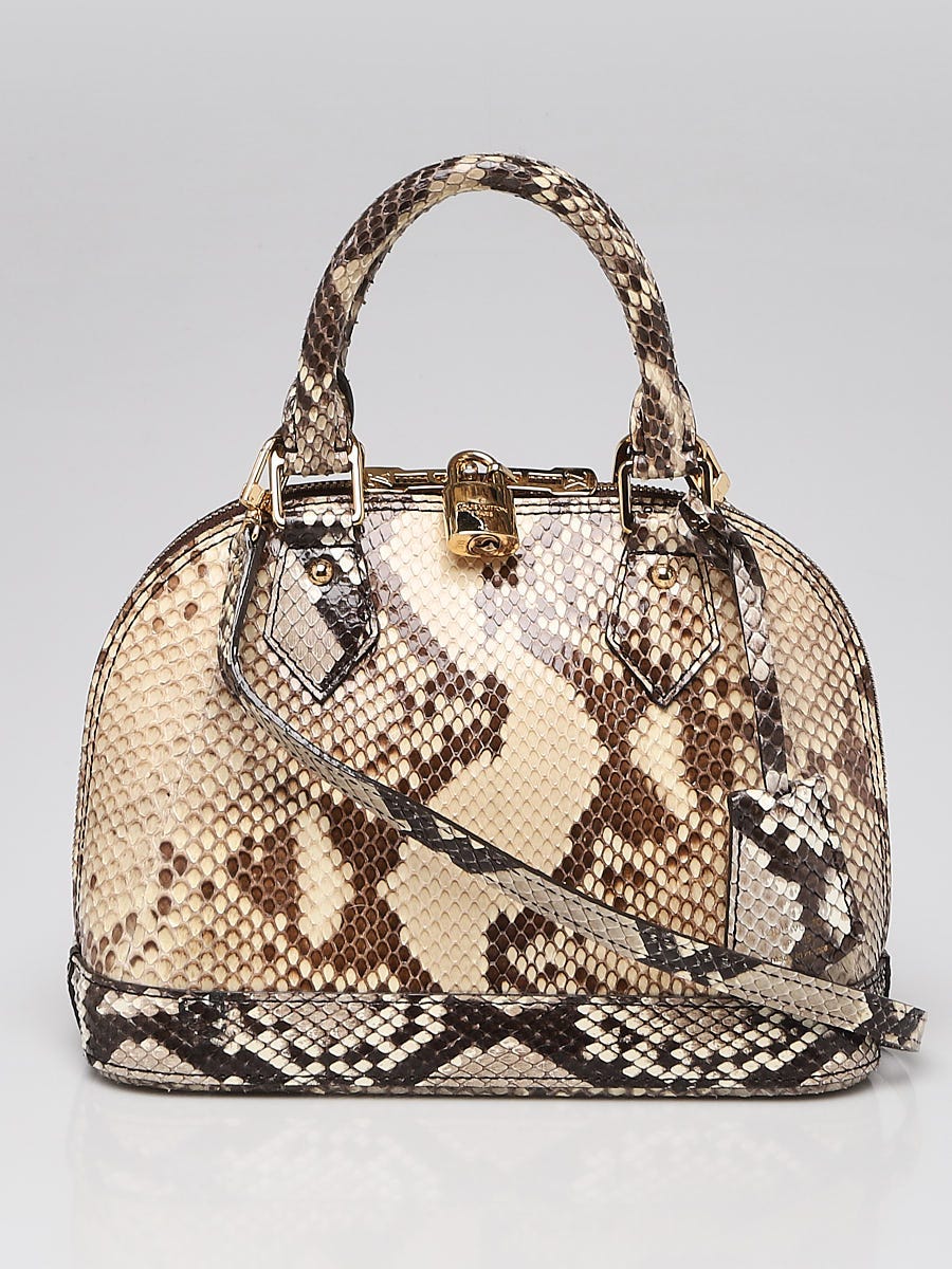 Louis Vuitton Beige Python Alma BB Bag - Yoogi's Closet