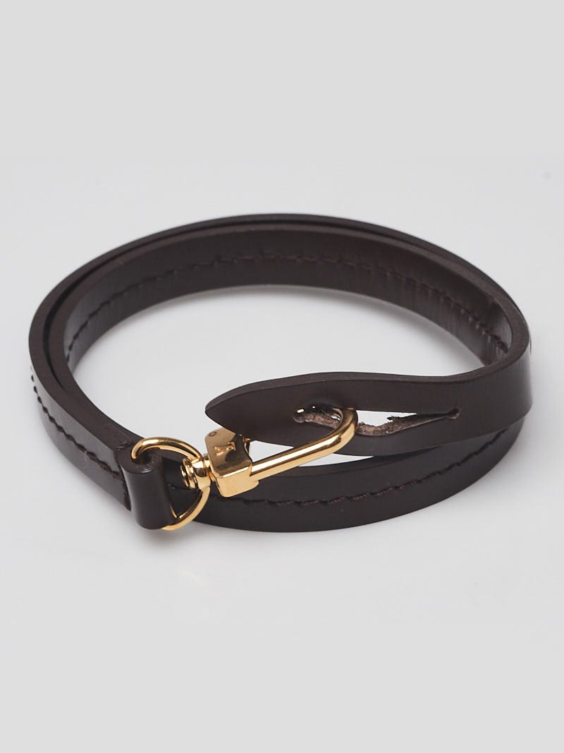 Louis Vuitton Ebene Leather Pochette Accessories Strap