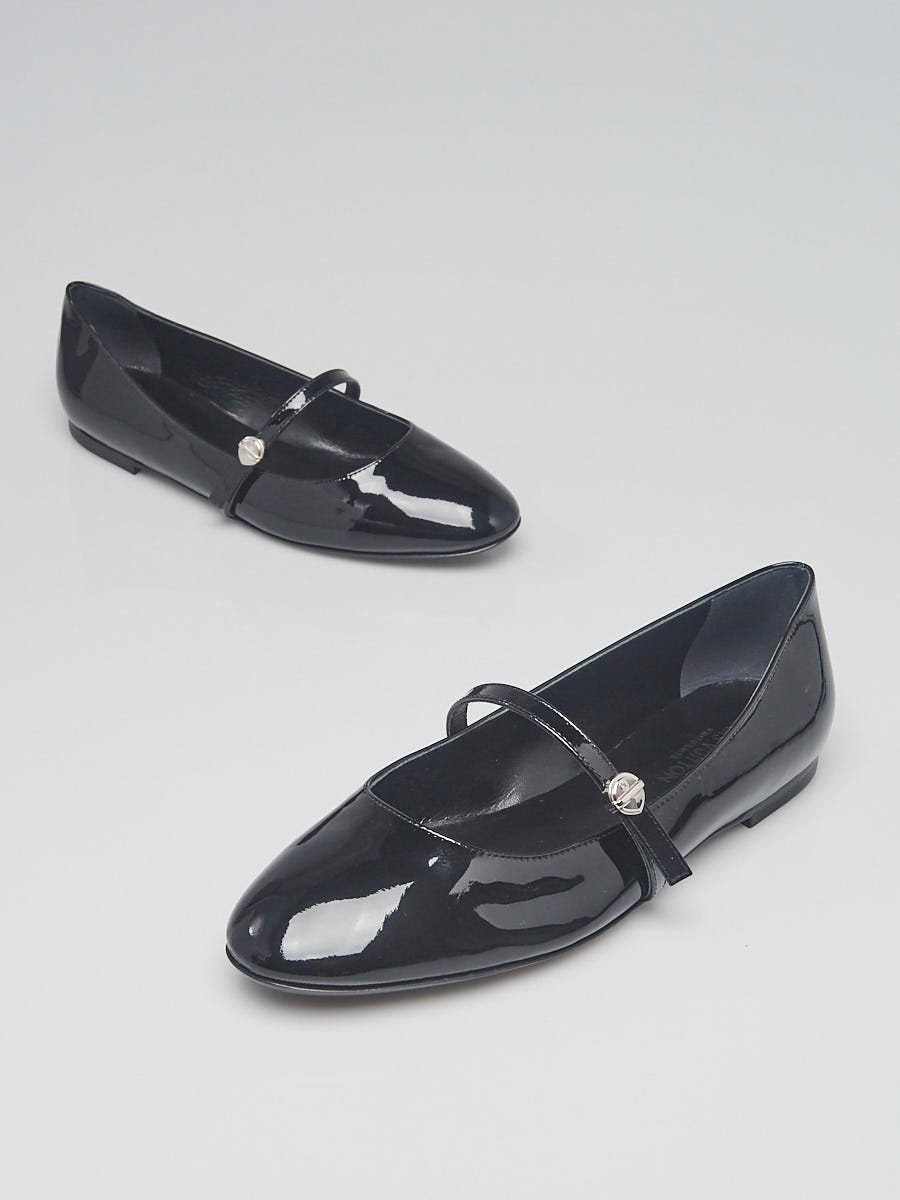 Monte carlo patent leather flats Louis Vuitton Black size 42 EU in Patent  leather - 34405383