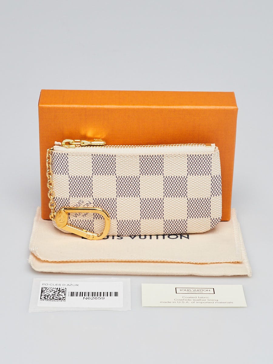 Louis Vuitton Damier Azur Canvas Key Pouch N62659 : : Fashion