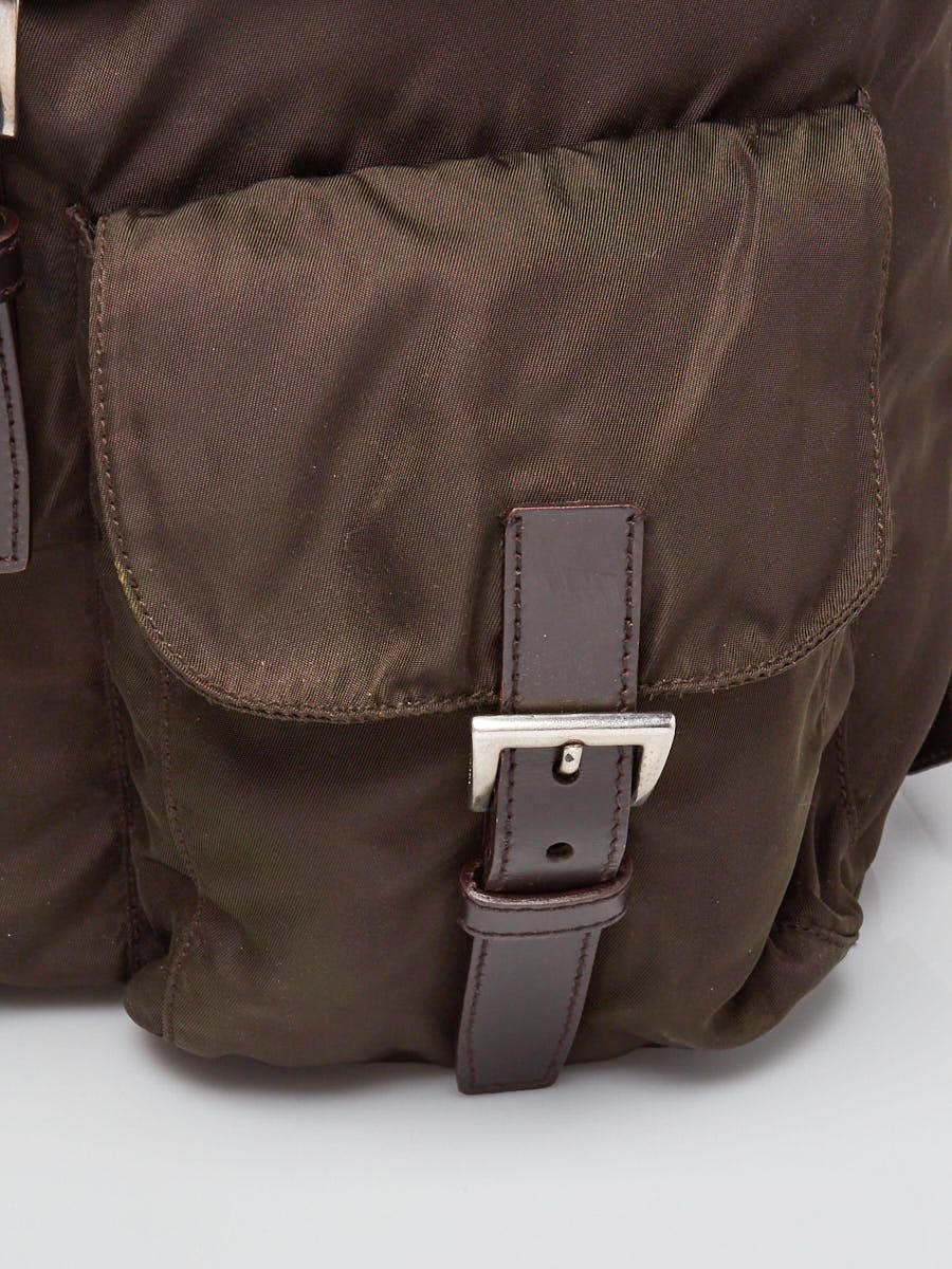 Prada Re-Nylon and Saffiano Leather Shoulder Bag, Men, Tundra
