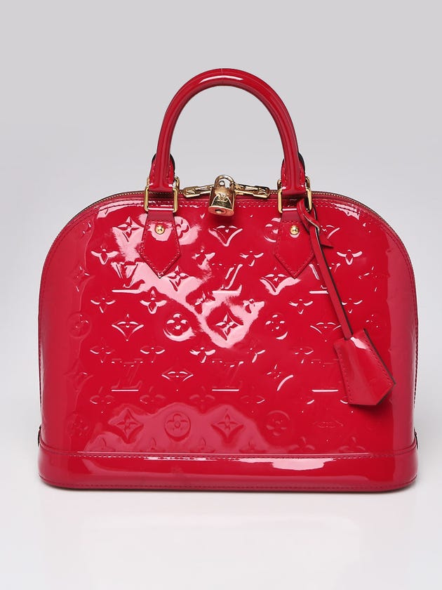 Louis Vuitton Rose Indian Monogram Vernis Alma PM Bag