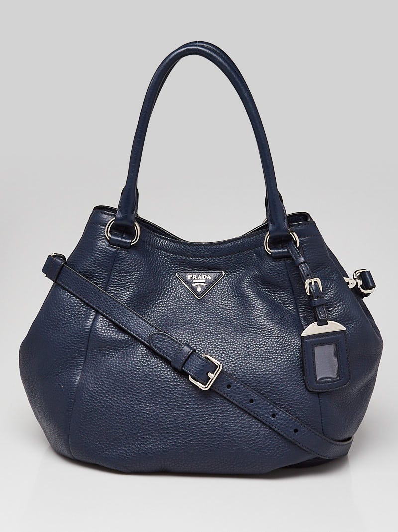 Prada Baltico Vitello Daino Leather Sacca Top Handle Bag 1BC792
