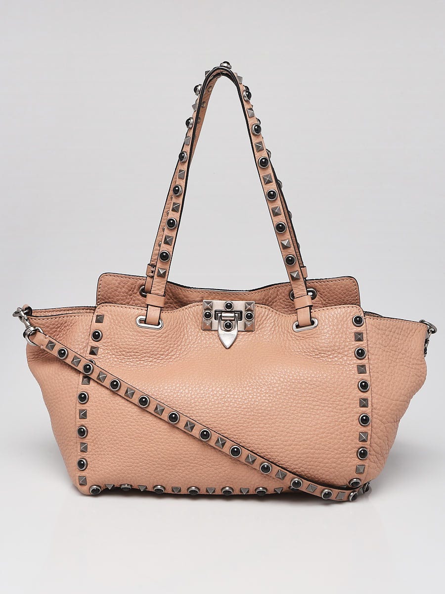 Rockstud small leather trapeze bag