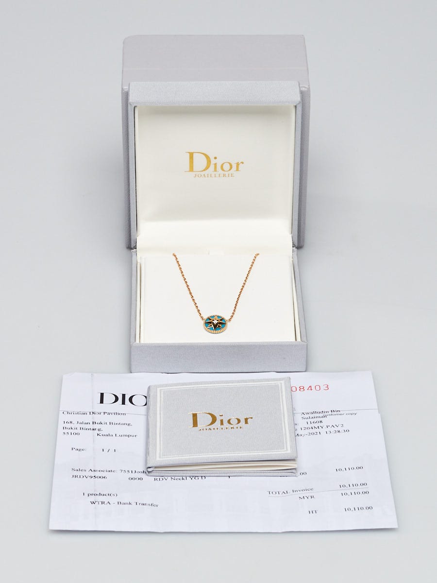 Christian Dior 18K Diamond Rose Des Vents XS Pendant Necklace - 18K Rose  Gold Pendant Necklace, Necklaces - CHR341991