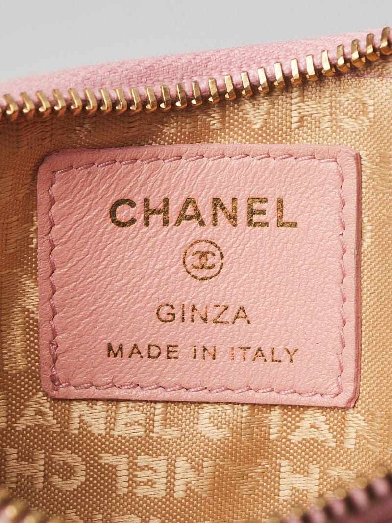 Chanel Pink Quilted Leather Camellia Key Ring Holder | Yoogi's Closet