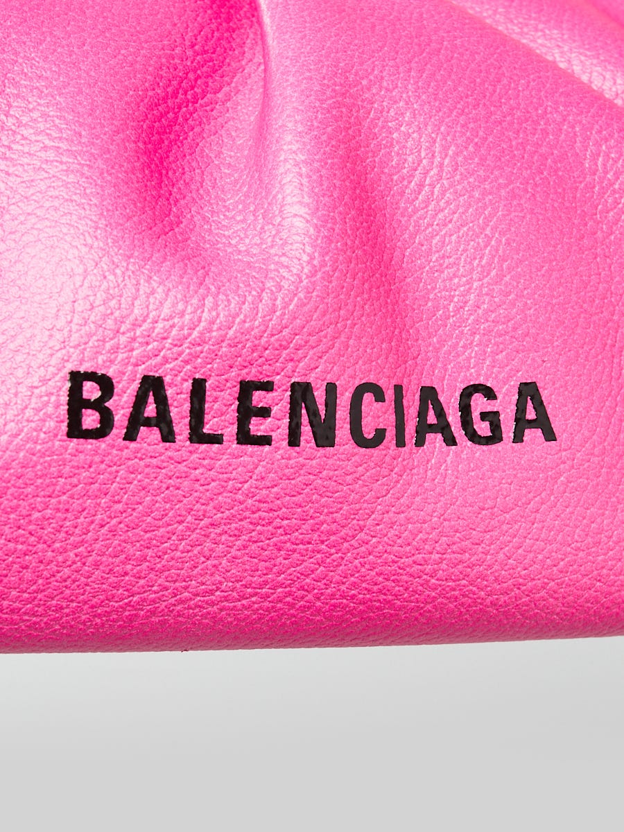 Balenciaga Fuchsia Grained Leather XL Cloud Clutch Bag Yoogi s Closet