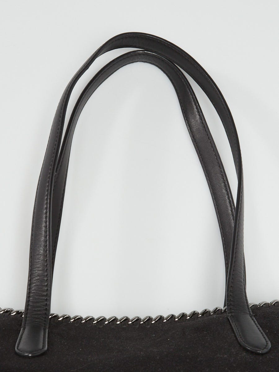 Stella McCartney Black Shaggy Deer Falabella East West