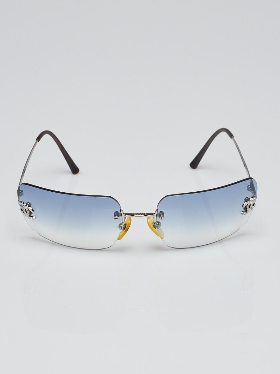 Chanel Metal Frame Light Gradient Tint Lens Sunglasses 4027