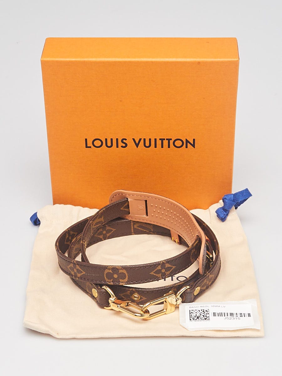 Authentic Louis Vuitton Classic Monogram Canvas 16mm Adjustable