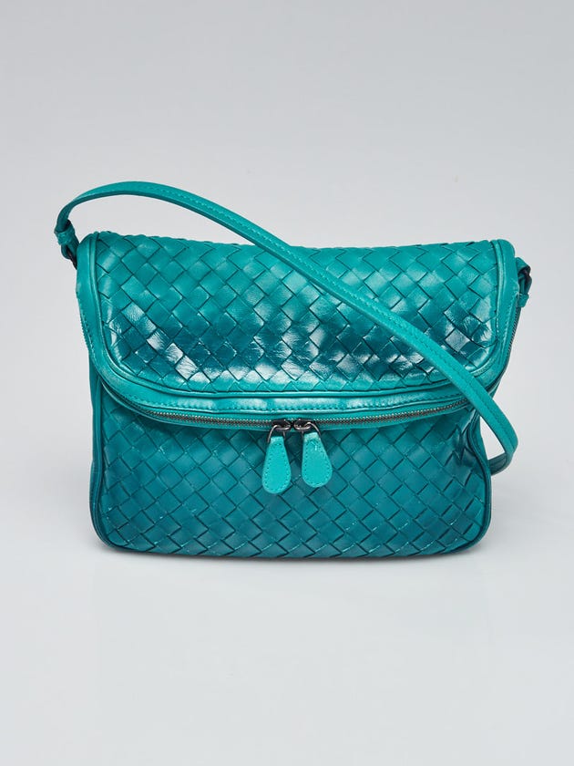 Bottega Veneta Lagoon Degrade Intrecciato Woven Nappa Leather Small Crossbody Bag