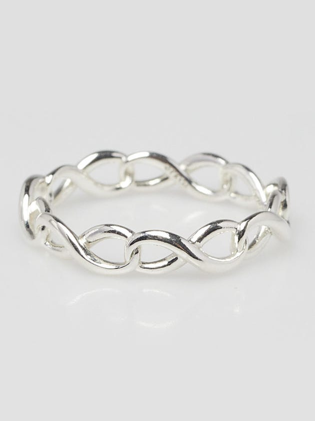 Tiffany & Co. Sterling Silver Infinity Ring Size 7.5