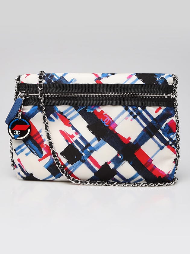 Chanel Multicolor Printed Nylon Airline Crossbody Bag