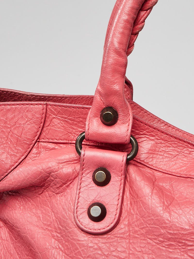 Balenciaga Grenadine Lambskin Leather Motorcycle City Bag