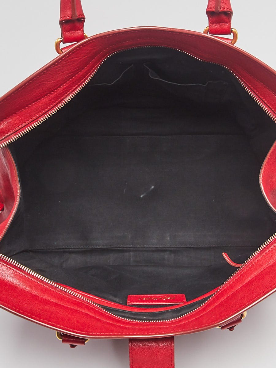 バッグ YSL Cabas Red YSL Saint Laurent Classic Small Cabas Y Top Handle Shoulder Bag in