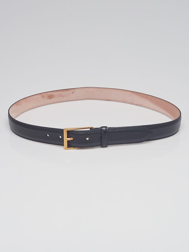 Gucci Black Leather Men's Belt Size 95/38