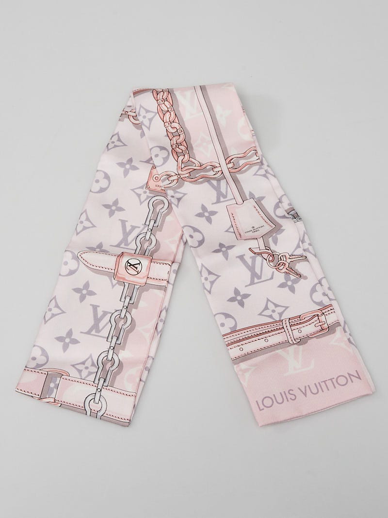 Louis Vuitton Pink Silk Confidential Bandeau Scarf - Yoogi's Closet