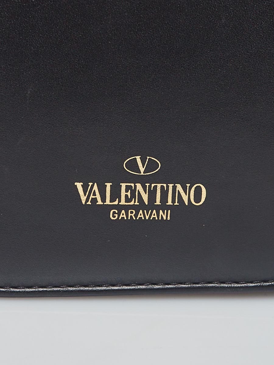 Valentino Black VLTN Crossbody Wallet on Chain Bag | Yoogi's Closet