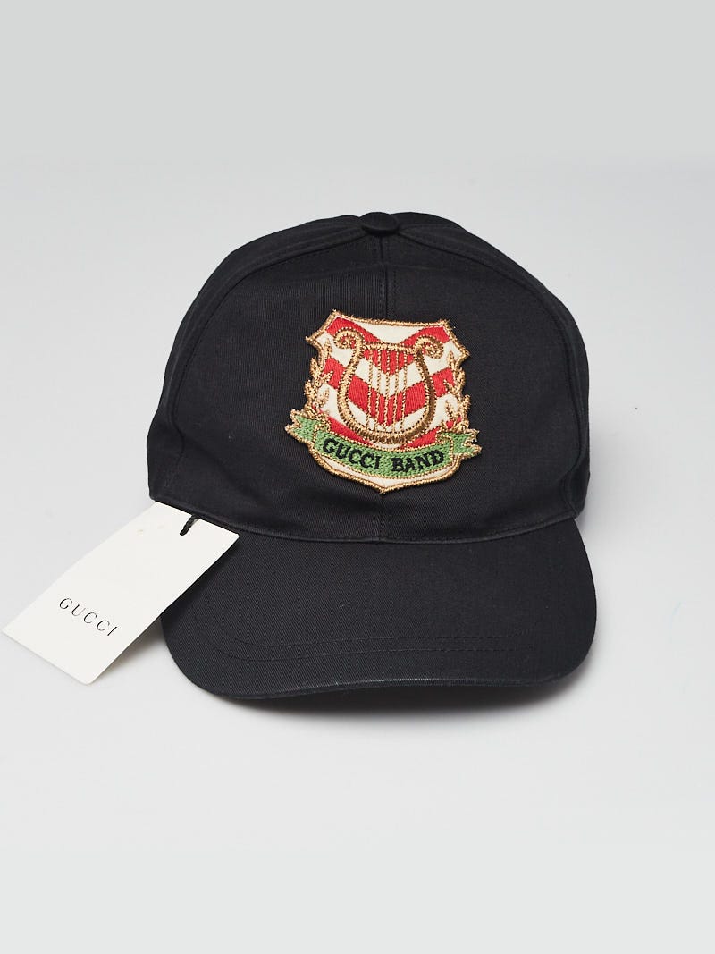 Gucci Black Gg Embroidered Baseball Cap