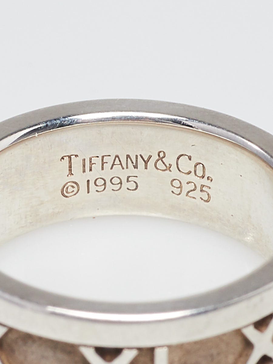 Tiffany & Co. Men's Authentic Atlas Sterling Silver Roman Numeral Ring