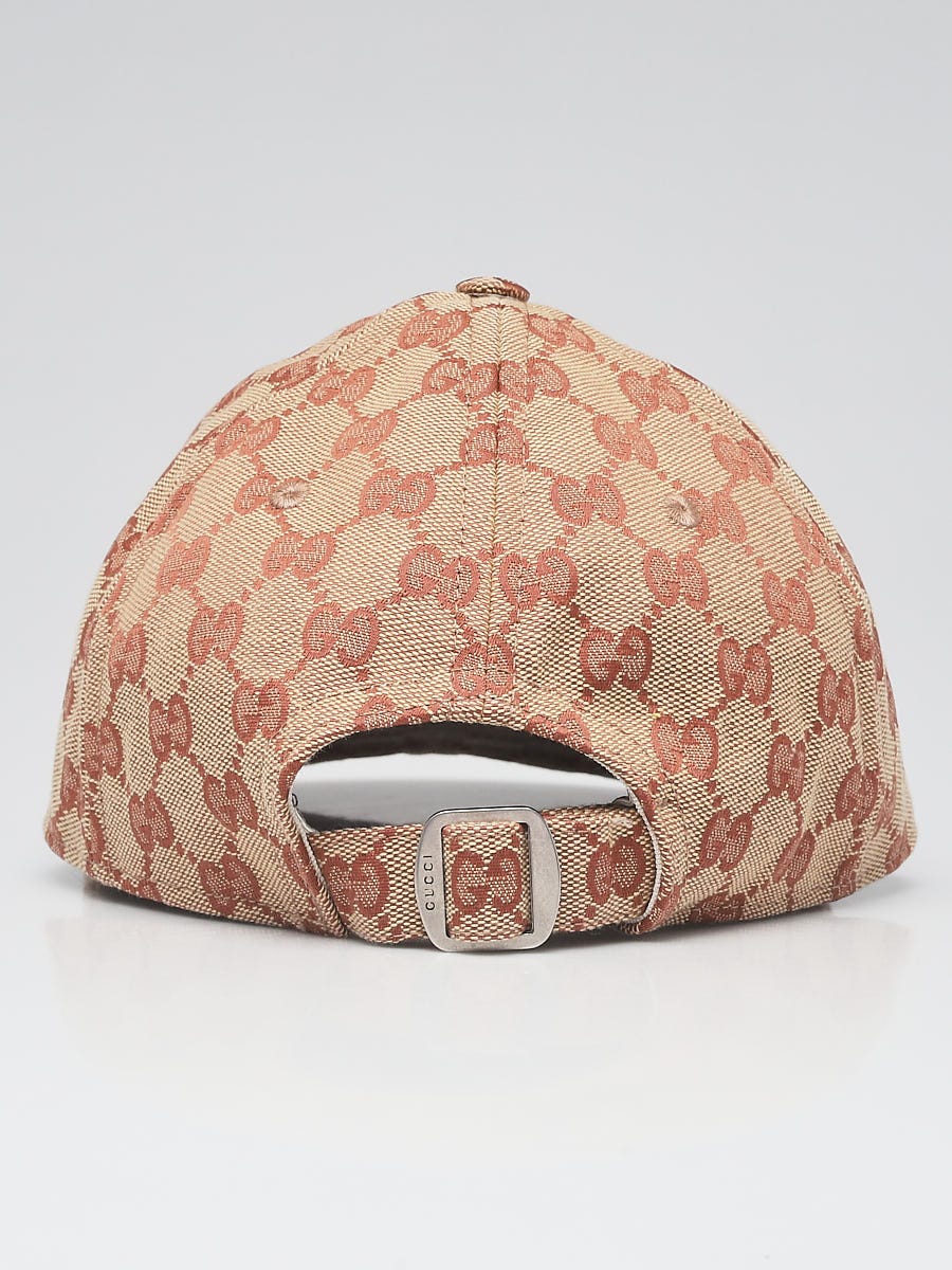Gucci Beige/Pink Canvas SF Giants Baseball Hat Size -