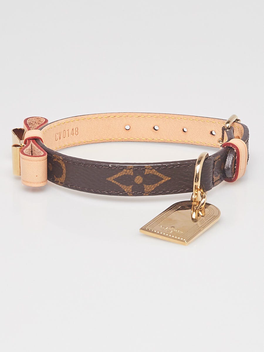 LOUIS VUITTON Monogram Baxter Dog Collar XS 17868
