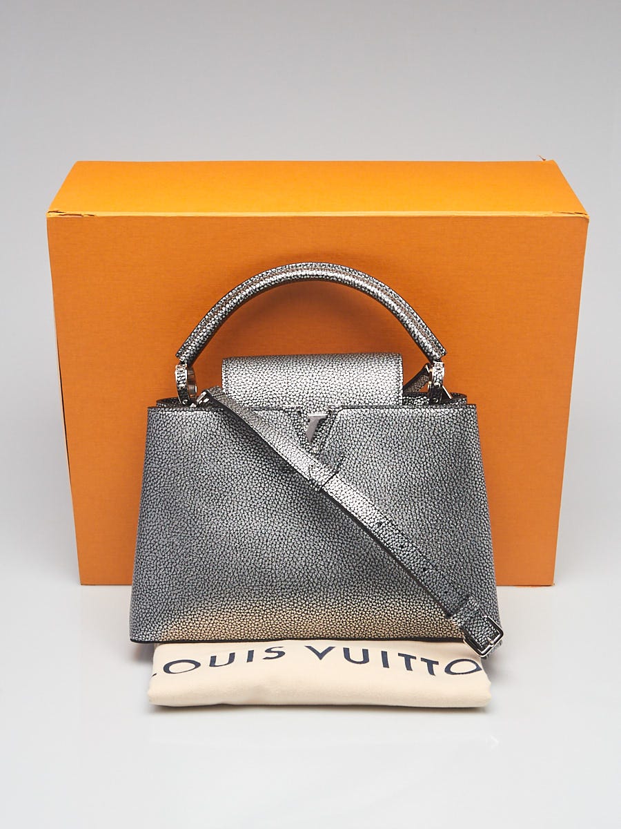 Louis Vuitton Chrome Taurillon Leather Capucines PM Bag - Yoogi's