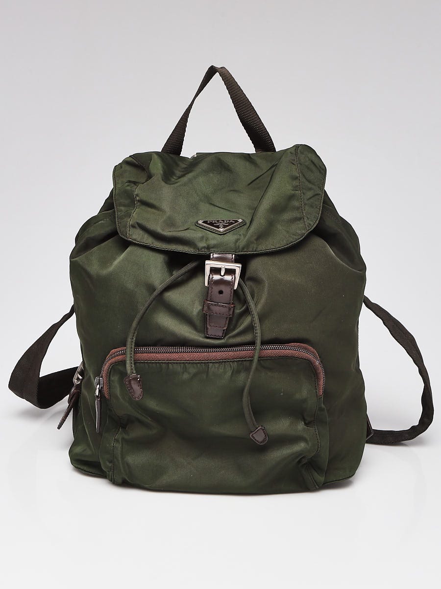 Prada Ebano Vela Nylon Backpack Bag B4650 - Yoogi's Closet