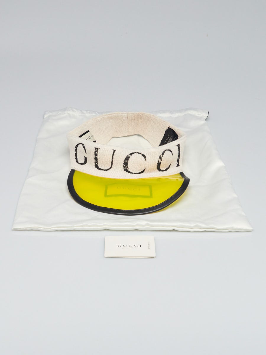 Gucci Off White Vinyl Sun Visor