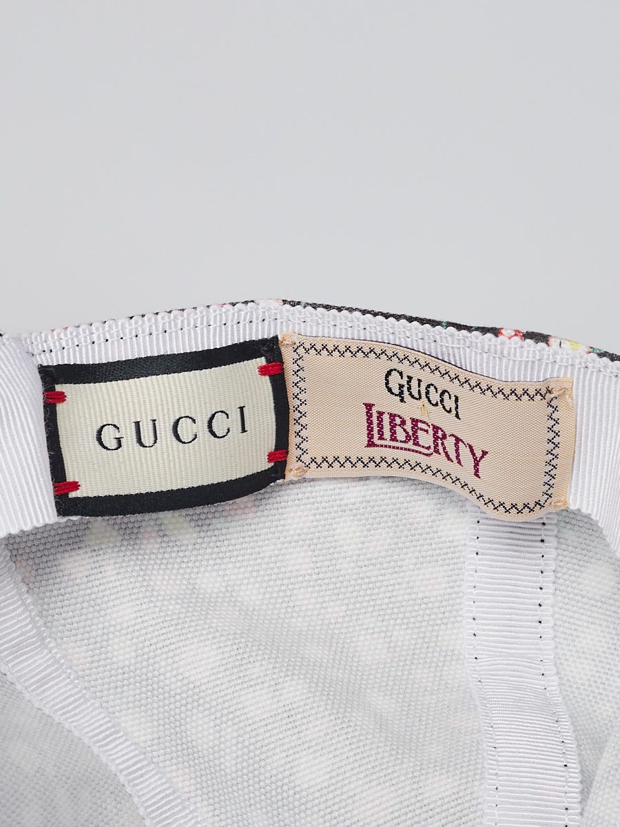 Gucci x Liberty Black Floral Print Canvas Baseball Hat Size M