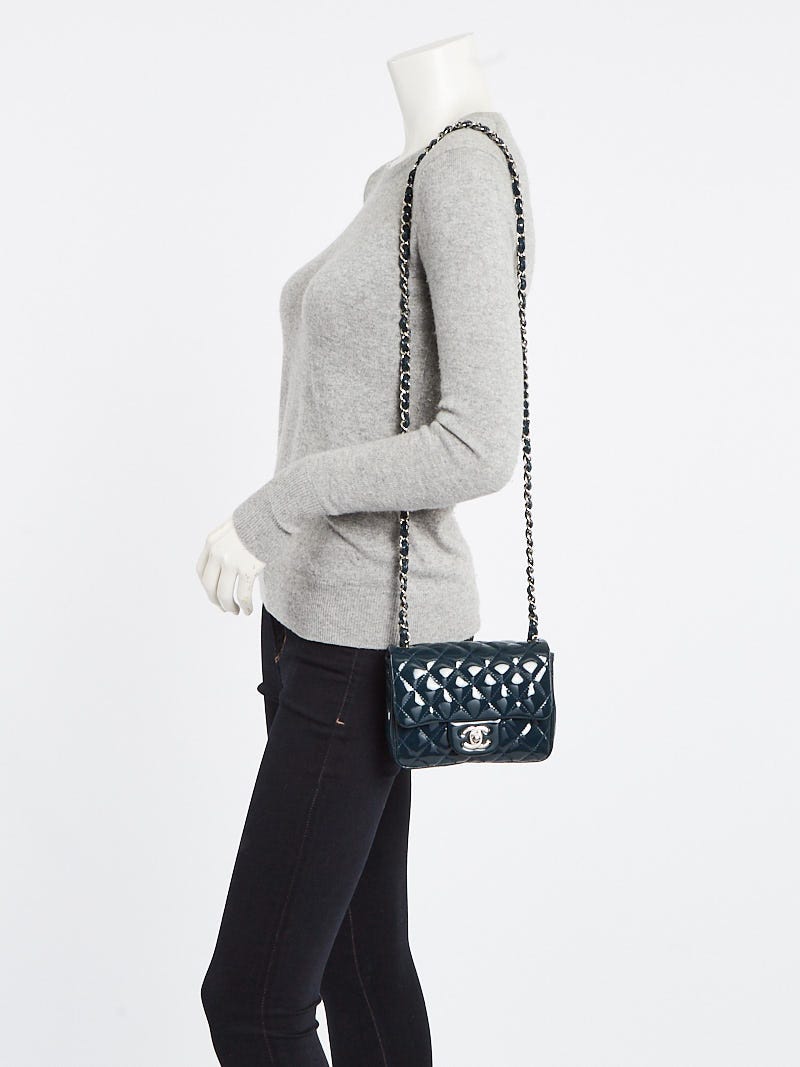 ショルダーバッグ・ポシェット × ヴィンテージ(中古) Chanel Square Classic Single Quilted Patent Mini Chanel Vintage Square Classic Single Flap Bag Quilted Patent
