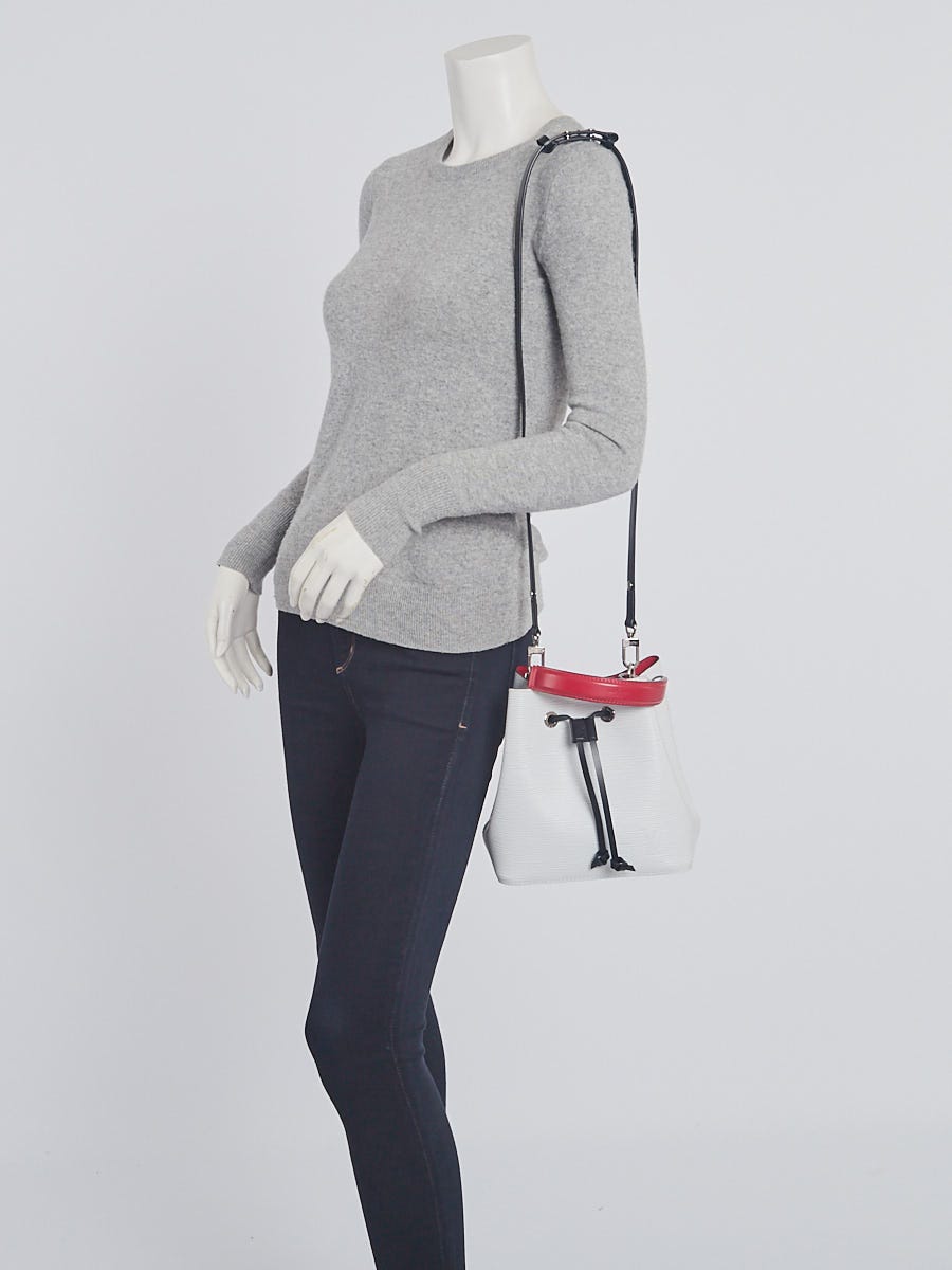 Louis Vuitton White/Black/Scarlet Epi Leather NeoNoe BB Bag - Yoogi's Closet