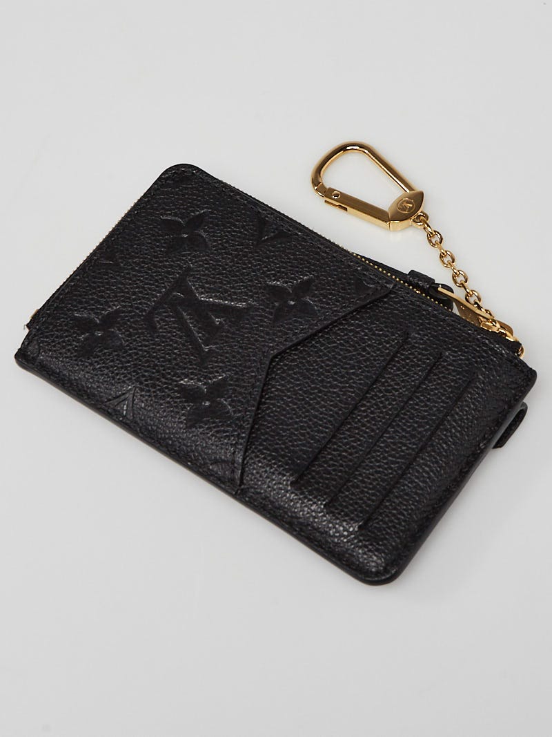 Louis Vuitton Black Monogram Empreinte Leather Recto Verso Card