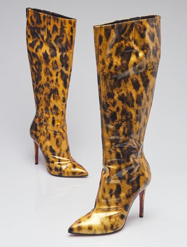 Suprabooty 85 leopard-print ankle boots in brown - Christian Louboutin