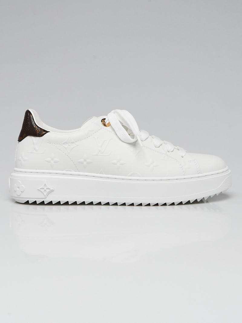 Louis Vuitton White and Cognac Leather Tennis Shoes Size 8.5/39 - Yoogi's  Closet