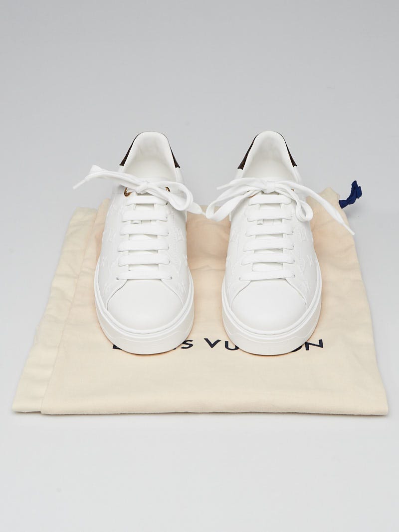 Time out leather trainers Louis Vuitton White size 39 IT in