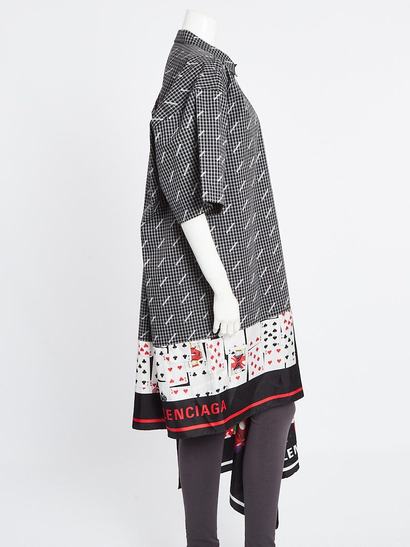 Balenciaga Black/Multicolor Cotton and Silk Logo - Yoogi's Closet