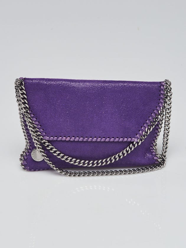Stella McCartney Purple Shaggy Deer Faux Leather Falabella Flap Crossbody Bag