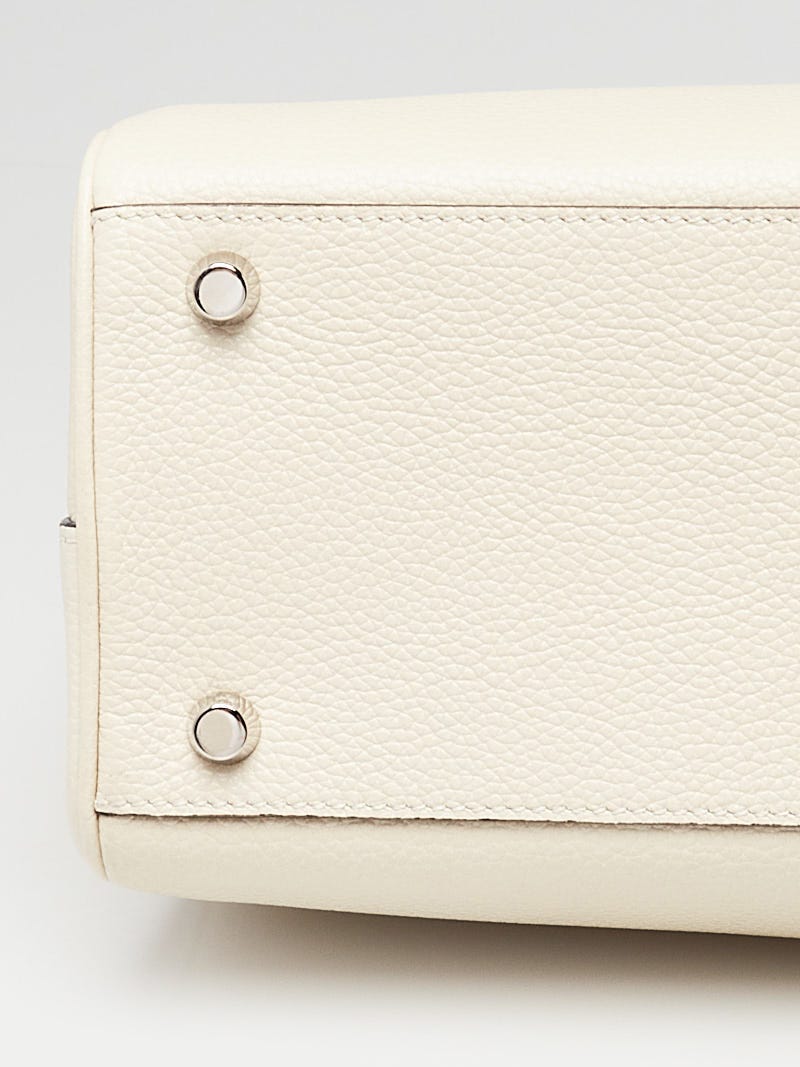 Gucci White Grainy Leather Zumi Medium Tote Bag | Yoogi's Closet