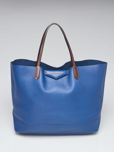 Givenchy Blue/Brown Leather Antigona Large Tote Bag