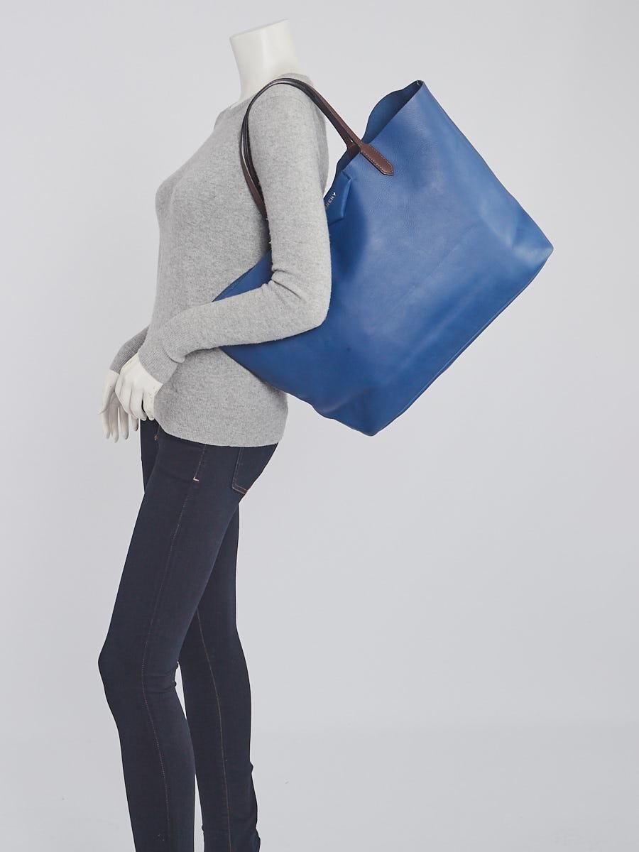 Givenchy Blue/Brown Leather Antigona Large Tote Bag	