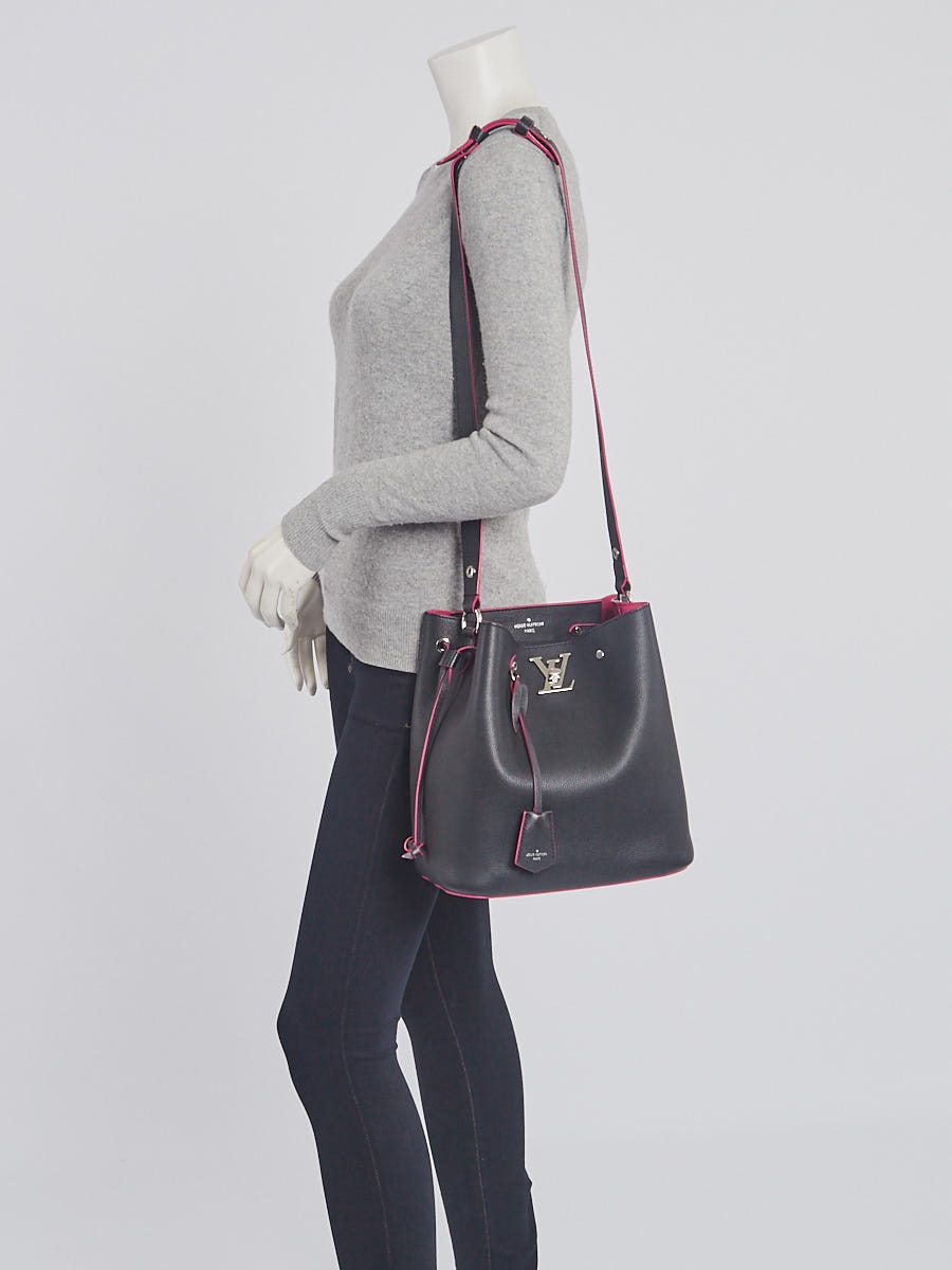 Louis Vuitton LV Lockme bucket bag Black Leather ref.277459 - Joli