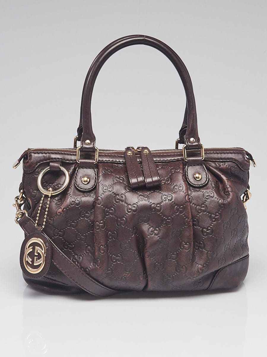 Gucci Brown Guccissima Leather Sukey Top Handle Bag Yoogi s Closet