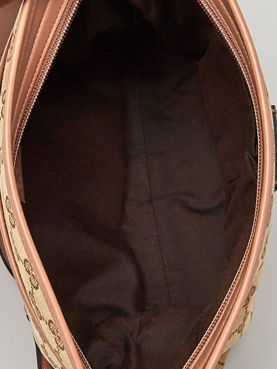 Gucci Beige/Pink GG Canvas and Leather Messenger Bag